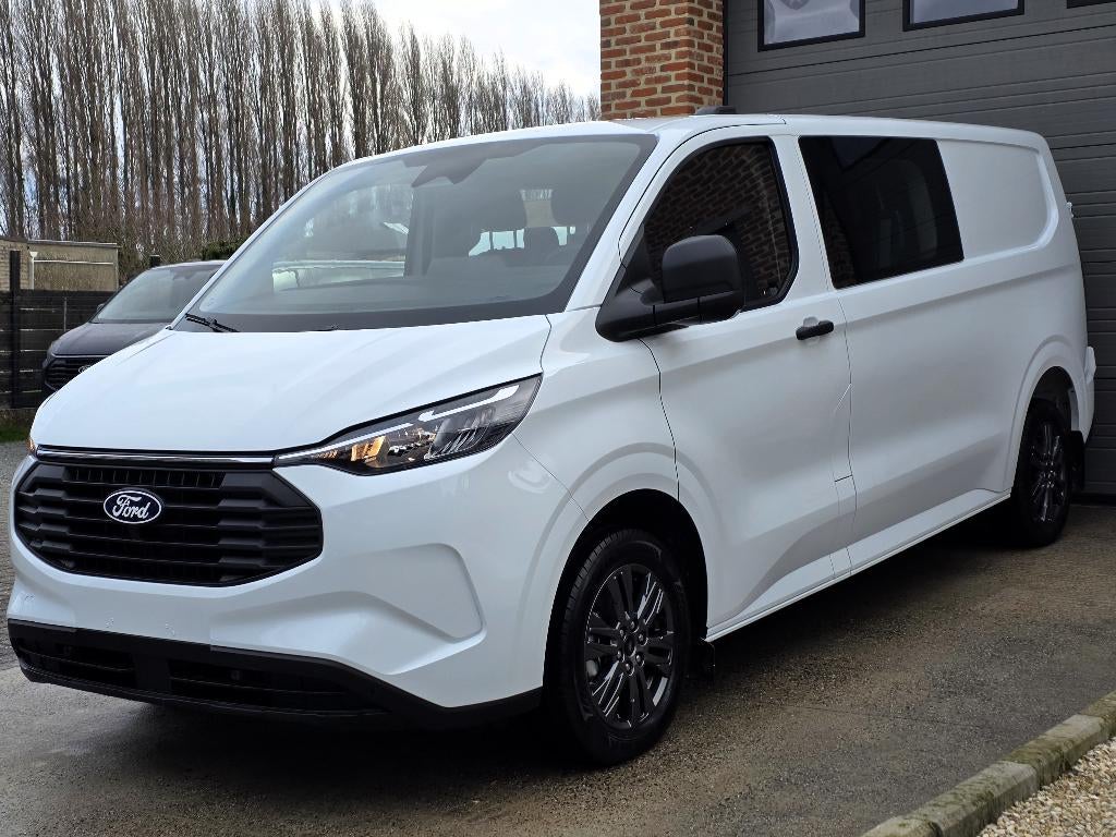 Ford Transit Custom PHEV 227 PK - Dub Cab 6ZIT - NIEUW 0KM, Auto's, Stof, Wit, Bedrijf, Diesel