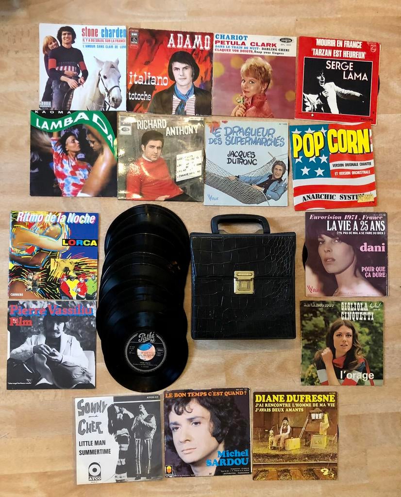 Lot de 32 vinyles 45 tours vintage, Enlèvement ou Envoi, Comme neuf