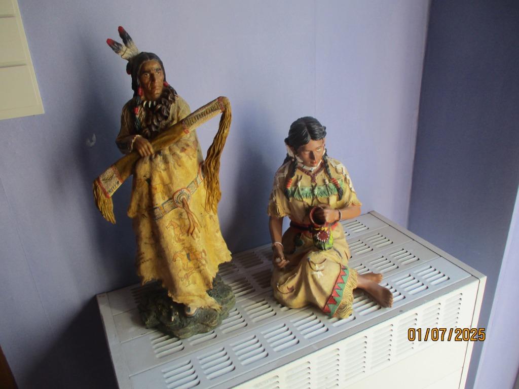 2 Polyester indianen, Antiek en Kunst, Curiosa en Brocante, Ophalen of Verzenden