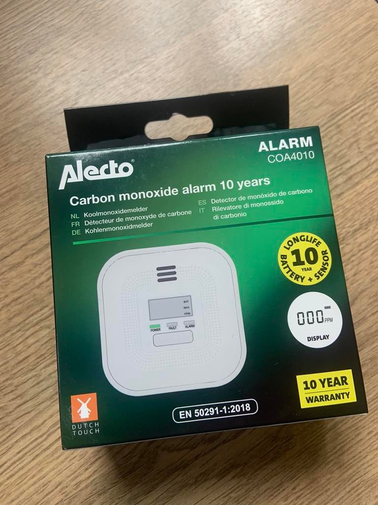 CO-melder (2 stuks) / Carbon monoxide alarm, Doe-het-zelf en Bouw, Alarmsystemen, Ophalen, Nieuw