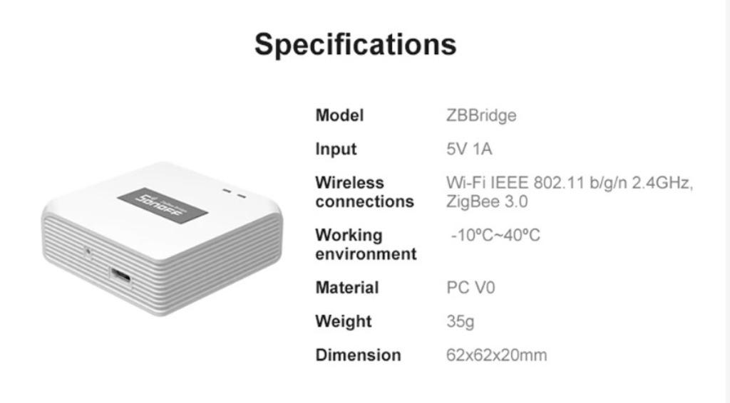 SONOFF ZBBRIDGE  NIEUW +zie ook mijn andere sonoff stuff, Enlèvement ou Envoi