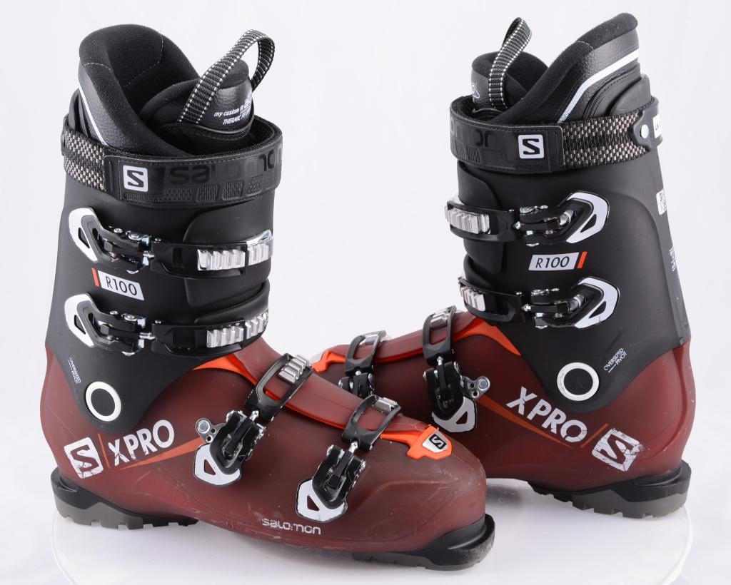 40,5 41 42 EU skischoenen SALOMON X PRO R100, DARK red, Sport en Fitness, Skiën en Langlaufen, Gebruikt, Verzenden, Schoenen, Salomon