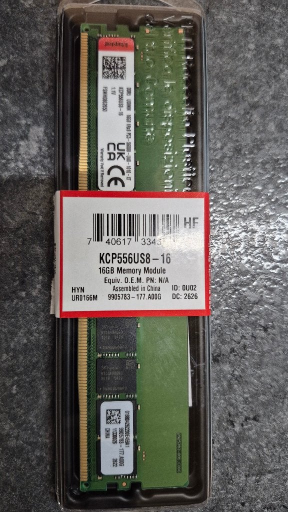 SODIMM 1x16GB 5600Mhz Kingston, Computers en Software, RAM geheugen, Nieuw, Ophalen of Verzenden, Desktop, DDR5