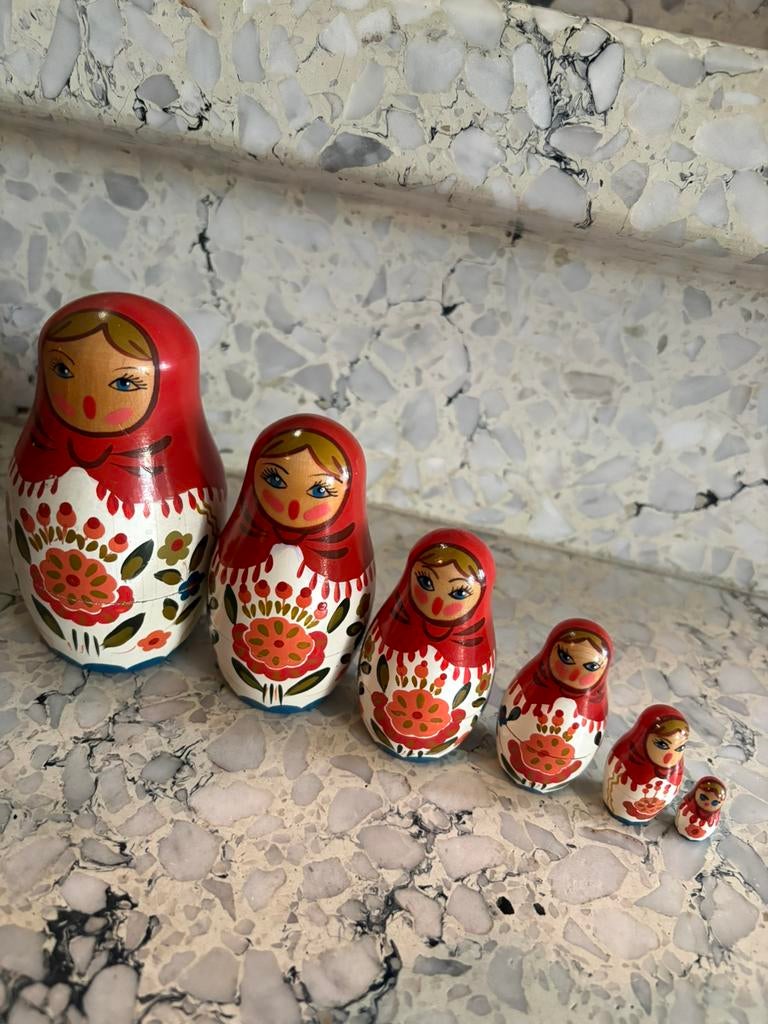 Vintage Matroesjka’s poppen set (met stempel), Antiek en Kunst, Antiek | Speelgoed, Ophalen of Verzenden
