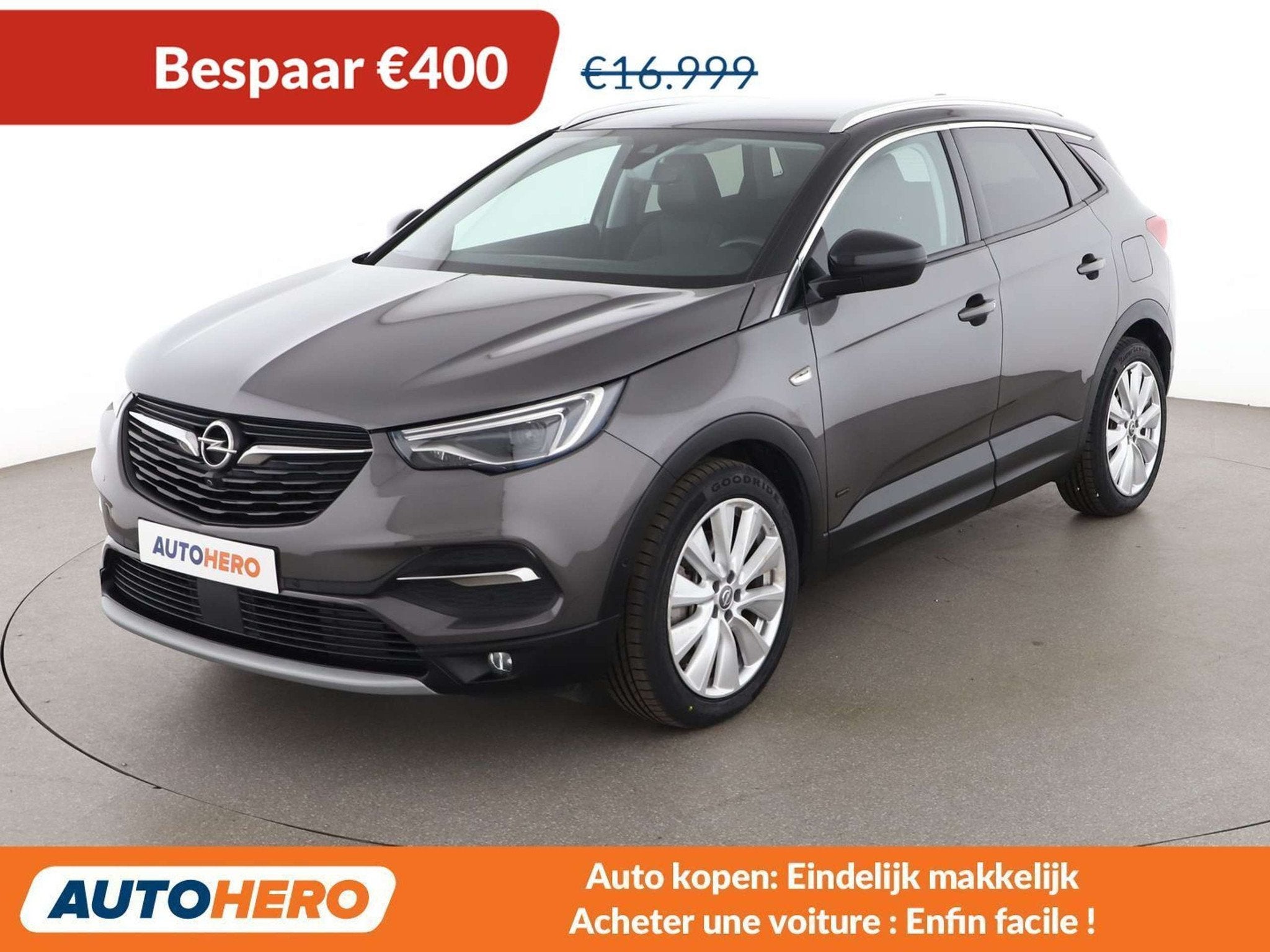 Opel Grandland X 1.6 Plug-in Hybrid 4 Ultimate, Autos, Opel, Cuir, Argent ou Gris, Achat, Euro 6