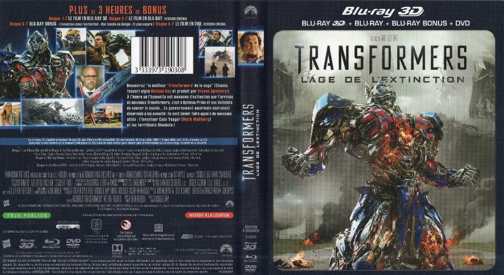 transformers  age of extinction (blu-ray 3D + blu-ray) nieuw, Ophalen of Verzenden, Zo goed als nieuw, Science Fiction en Fantasy
