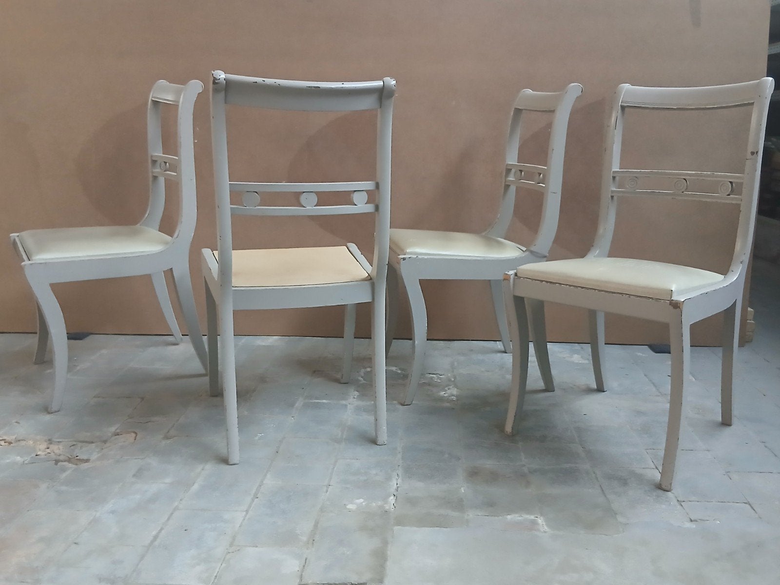Set van 4 houten stoelen 1920 Art Deco, Ophalen