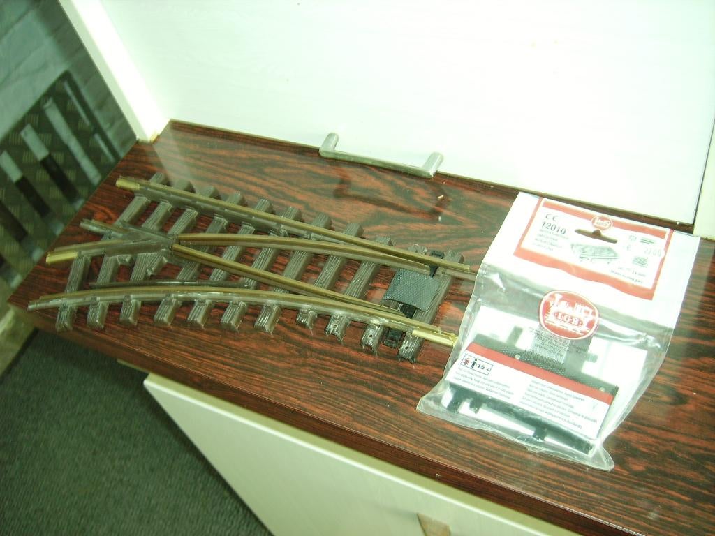 LGB / LEHMANN WISSEL ELECTRISCH LINKS, Gelijkstroom, Rails, Ophalen of Verzenden, Zo goed als nieuw