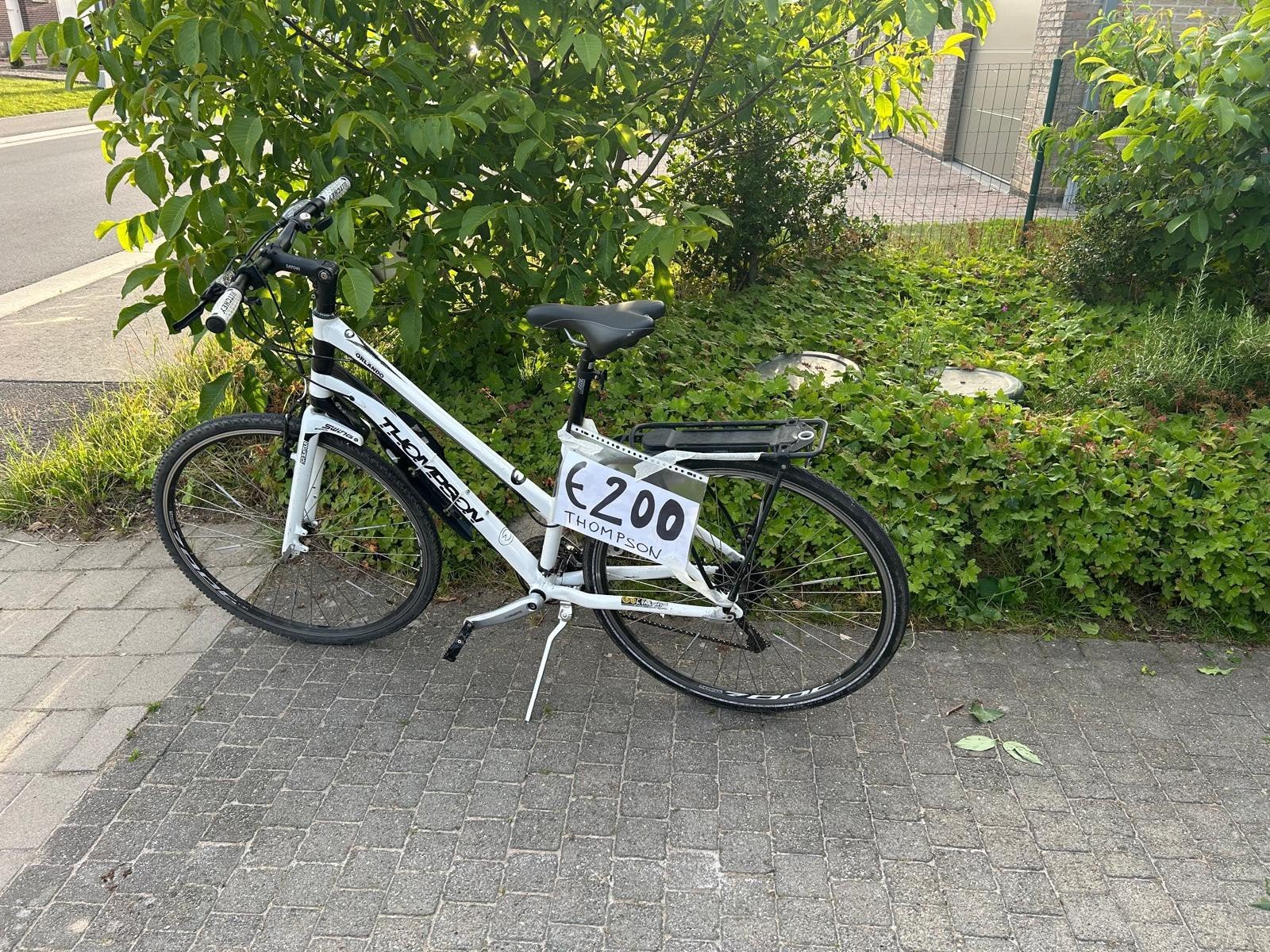 Mooie Thompson fiets met bagagedrager, Ophalen