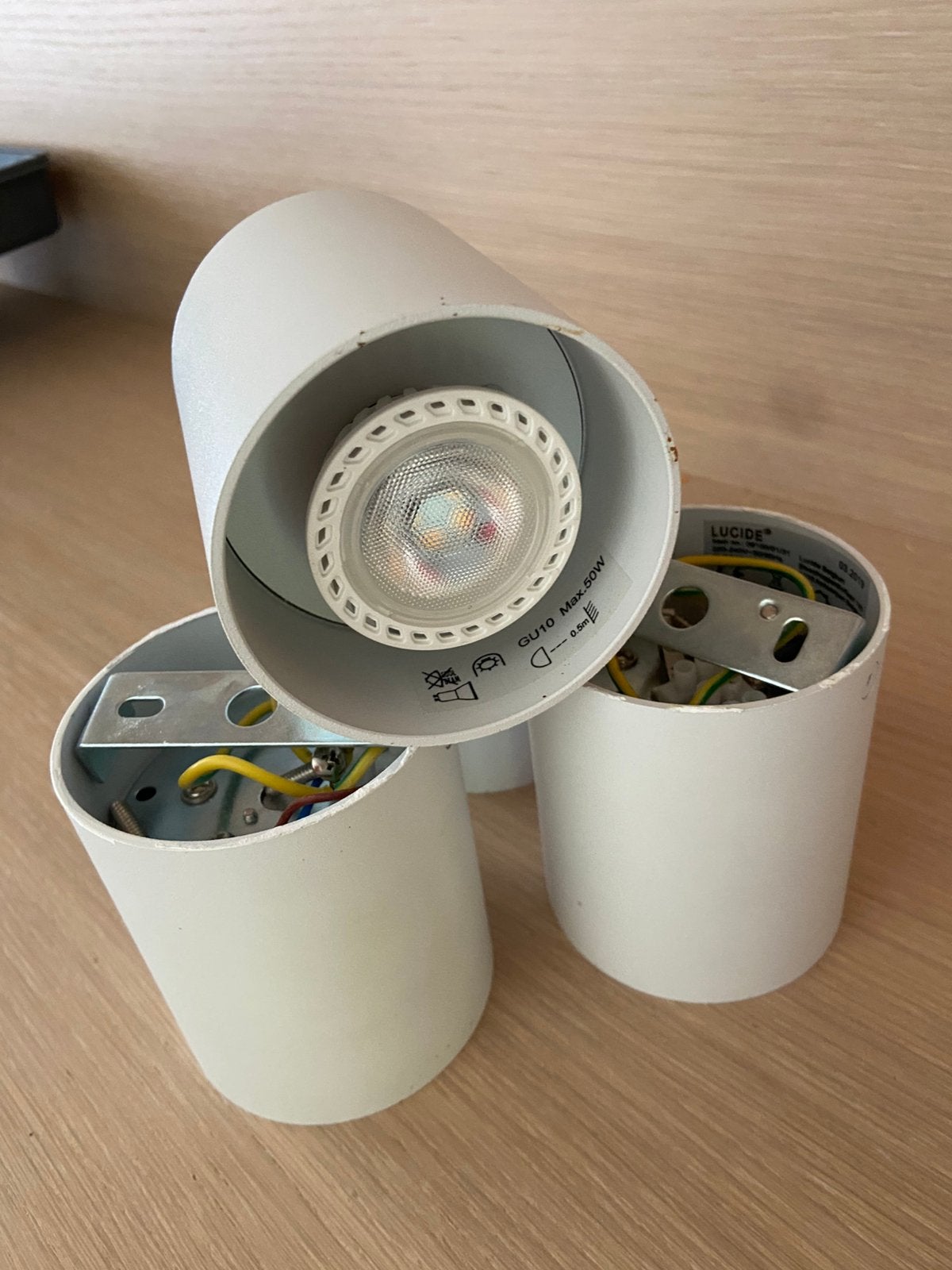 Opbouwspotjes, Huis en Inrichting, Lampen | Spots, Ophalen, Zo goed als nieuw