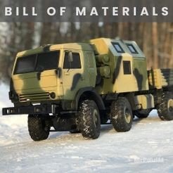 rc project auto kamaz 8x8 3d print te geef, Ophalen, Schaal 1:10