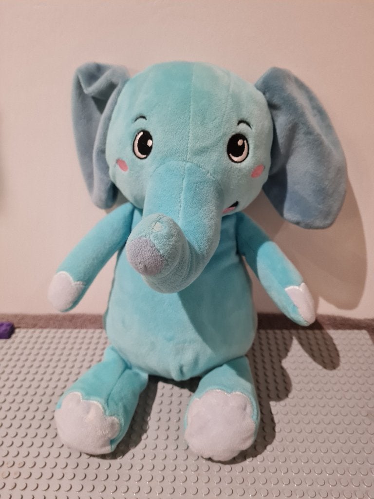 leuke knuffel olifant  / blauw, Enfants & Bébés, Jouets | Peluches, Enlèvement ou Envoi, Bleu, Éléphant