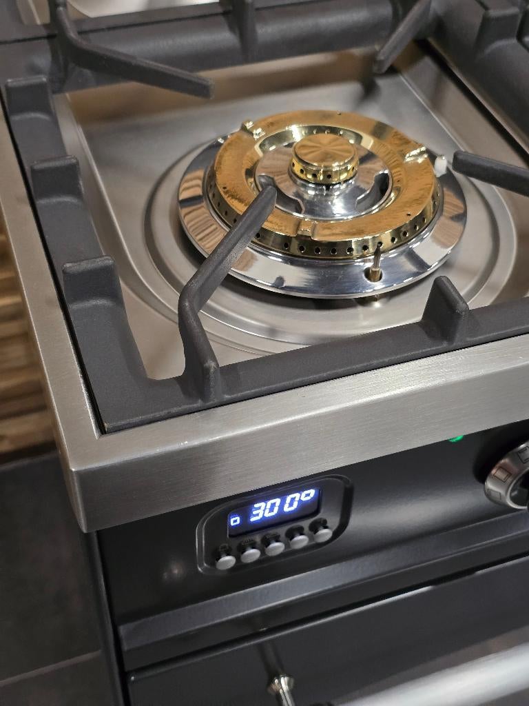 🔥Luxe Fornuis Boretti 120cm antraciet rvs 2 300° ovens, Ophalen, 60 cm of meer, Zo goed als nieuw, Energieklasse A of zuiniger