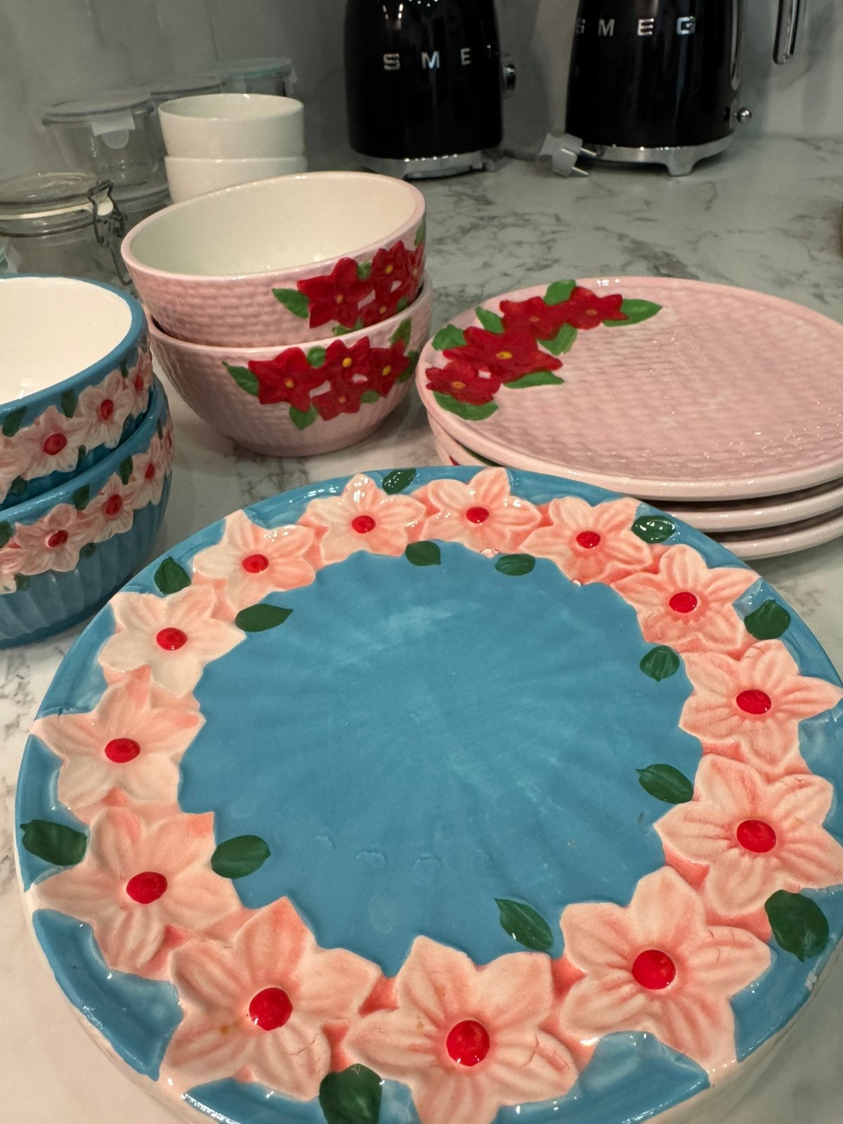 Assiette plate et bol en ceramique, Enlèvement ou Envoi, Comme neuf, Céramique