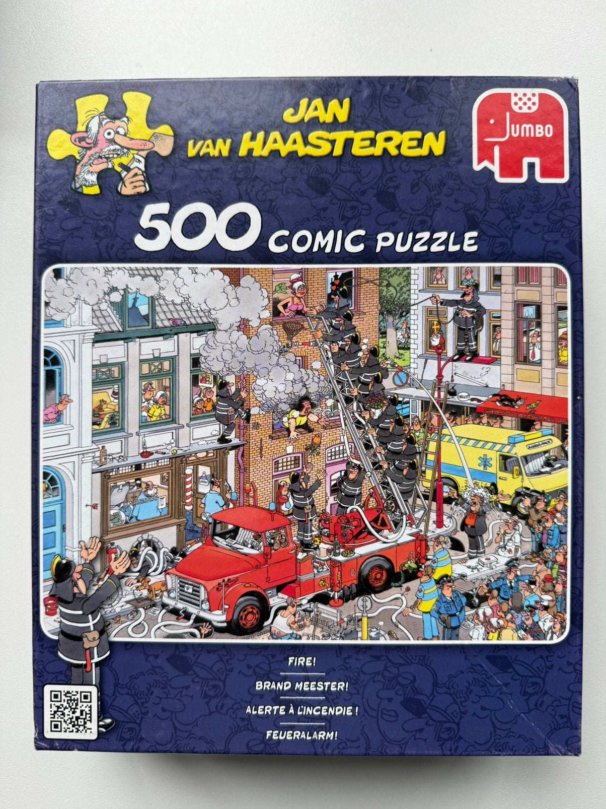 Jan van Haasteren – Brand! (500 stukjes), Hobby en Vrije tijd, Denksport en Puzzels, Gebruikt, Legpuzzel, 500 t/m 1500 stukjes