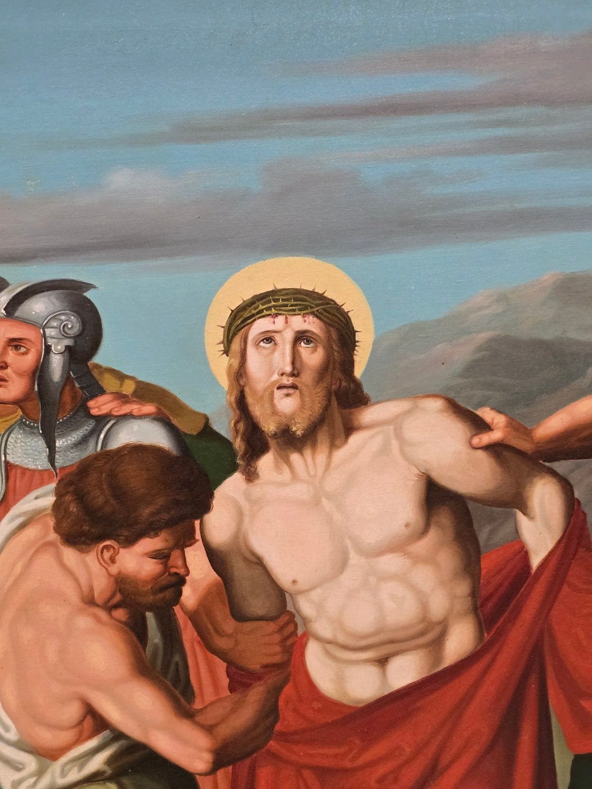 peinture ancienne (grand exemplaire) 19e siècle, Antiquités & Art, Autres sujets, Peinture à l'huile, Enlèvement, Encadré