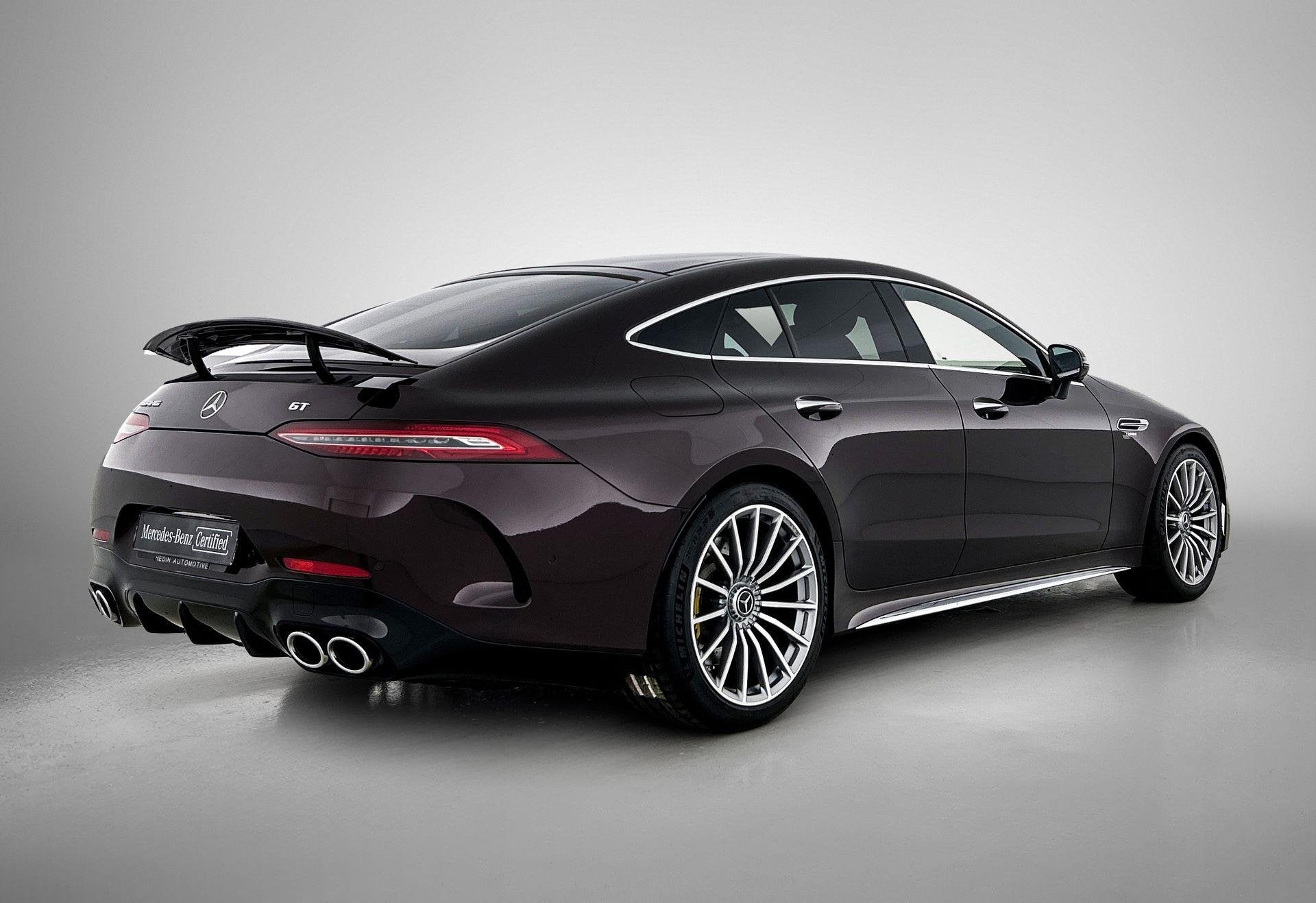 Mercedes-Benz AMG GT 43 4MATIC+ 4-Deur Coupé | Panoramisch, Auto's, Automaat, Stof, Gebruikt, Zwart