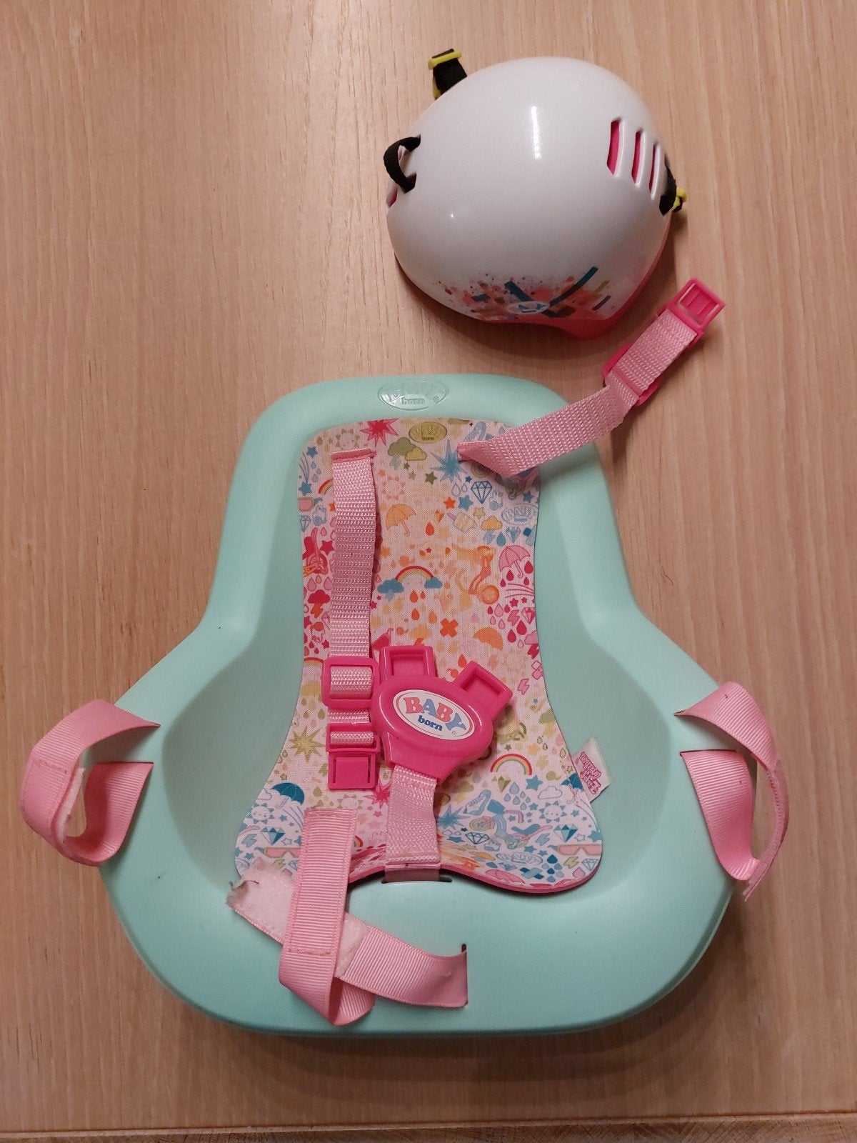 baby born fietszitje en fietshelm, Kinderen en Baby's, Ophalen, Gebruikt, Babypop