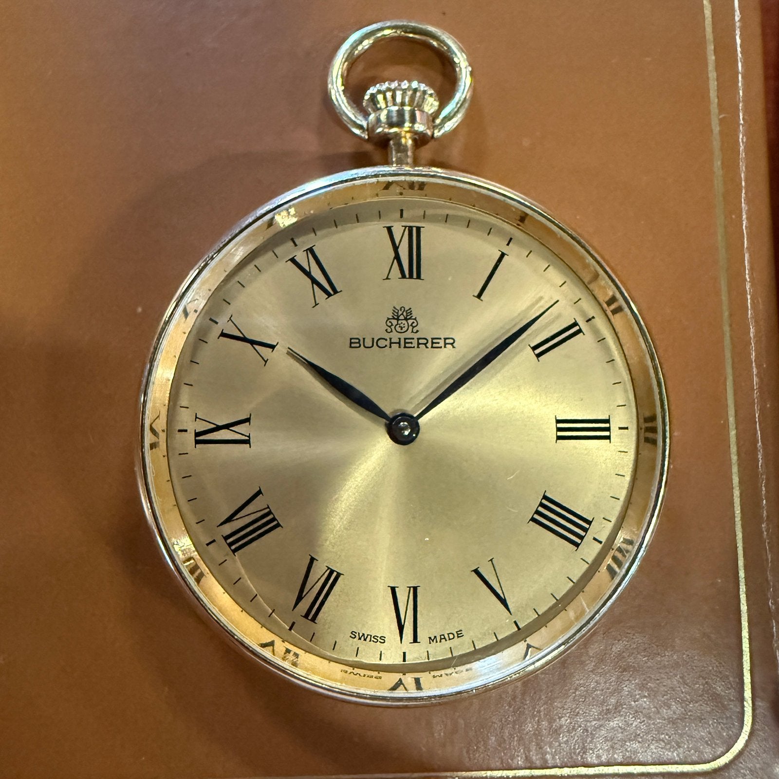 Bucherer 18k zakhorloge - 44,5 g, Ophalen of Verzenden