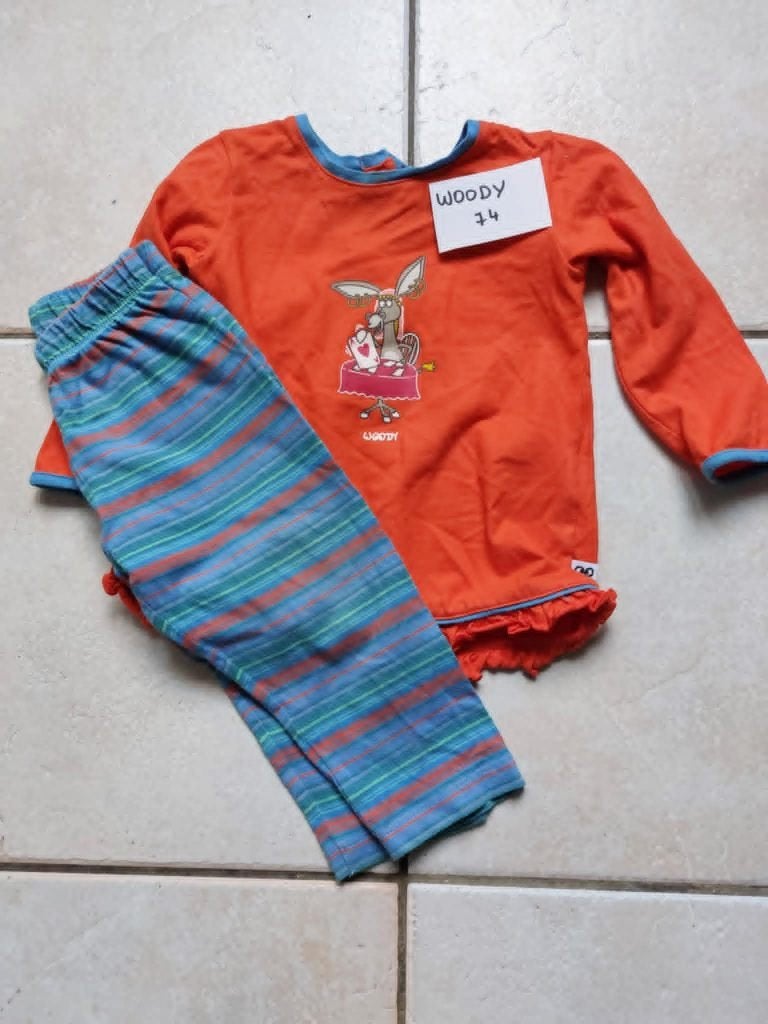 Woody pyjama maat 74voor 3 €, Ophalen, Nacht- of Onderkleding, Meisje, Zo goed als nieuw