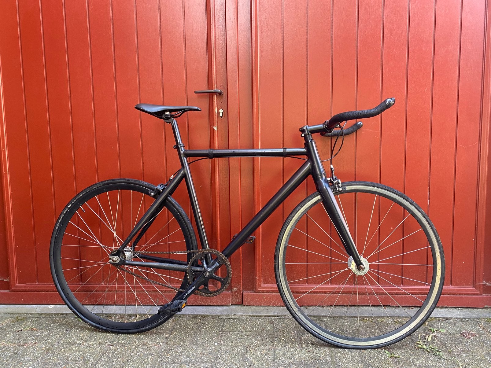 Santafixie (fixie) - bandjes te vervangen, Fietsen en Brommers, Fietsen | Heren | Sportfietsen en Toerfietsen, Gebruikt, Velgrem