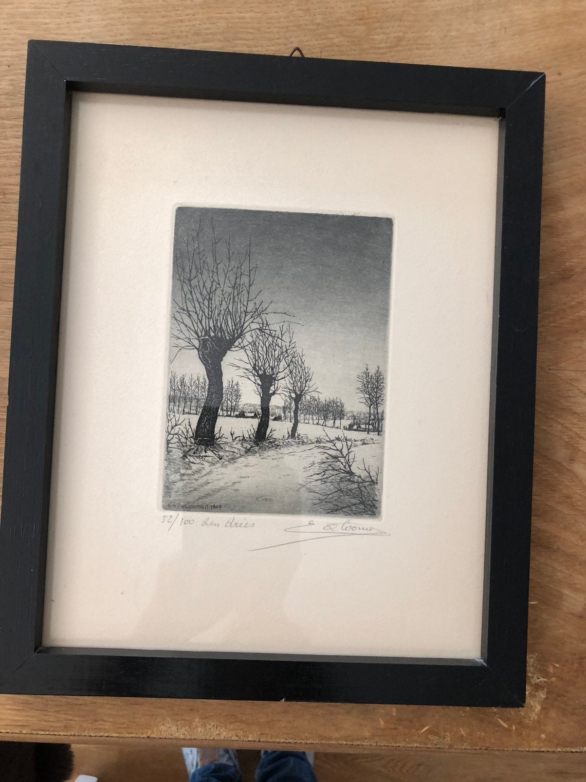 Ets de cooman, Antiek en Kunst, Kunst | Etsen en Gravures, Ophalen, Ets