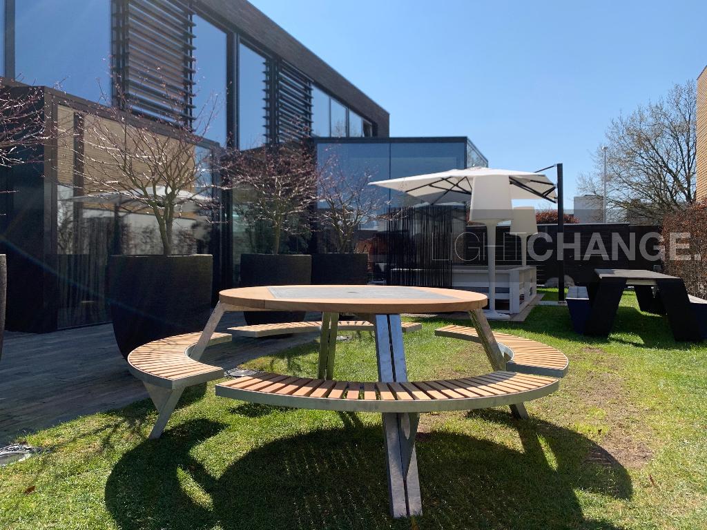 Extremis Gargantua picknicktafel zie ook Hopper + Pantagruel, Ophalen, Zo goed als nieuw, Rond, Hout