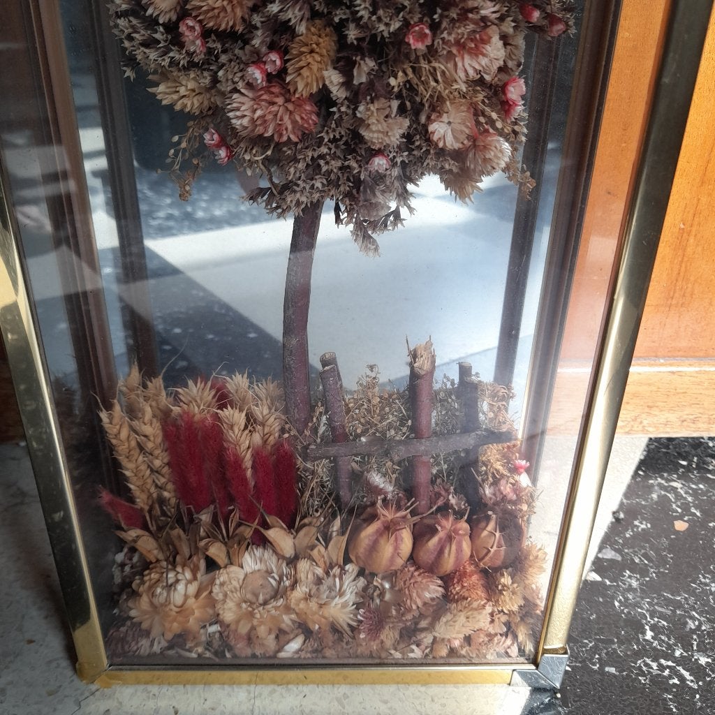 bloemstuk in glas, Maison & Meubles, Accessoires pour la Maison | Plantes & Fleurs artificielles, Neuf, Intérieur, Arrangement floral
