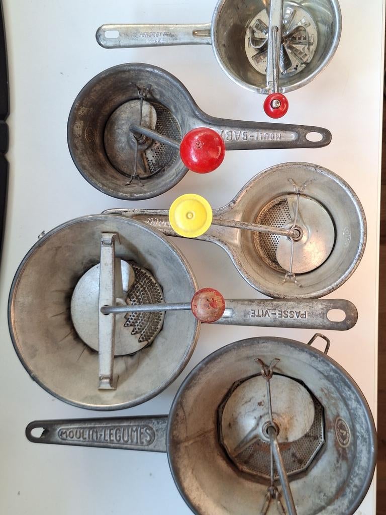 5 x roerzeef - passe vite - brocante, Ophalen of Verzenden