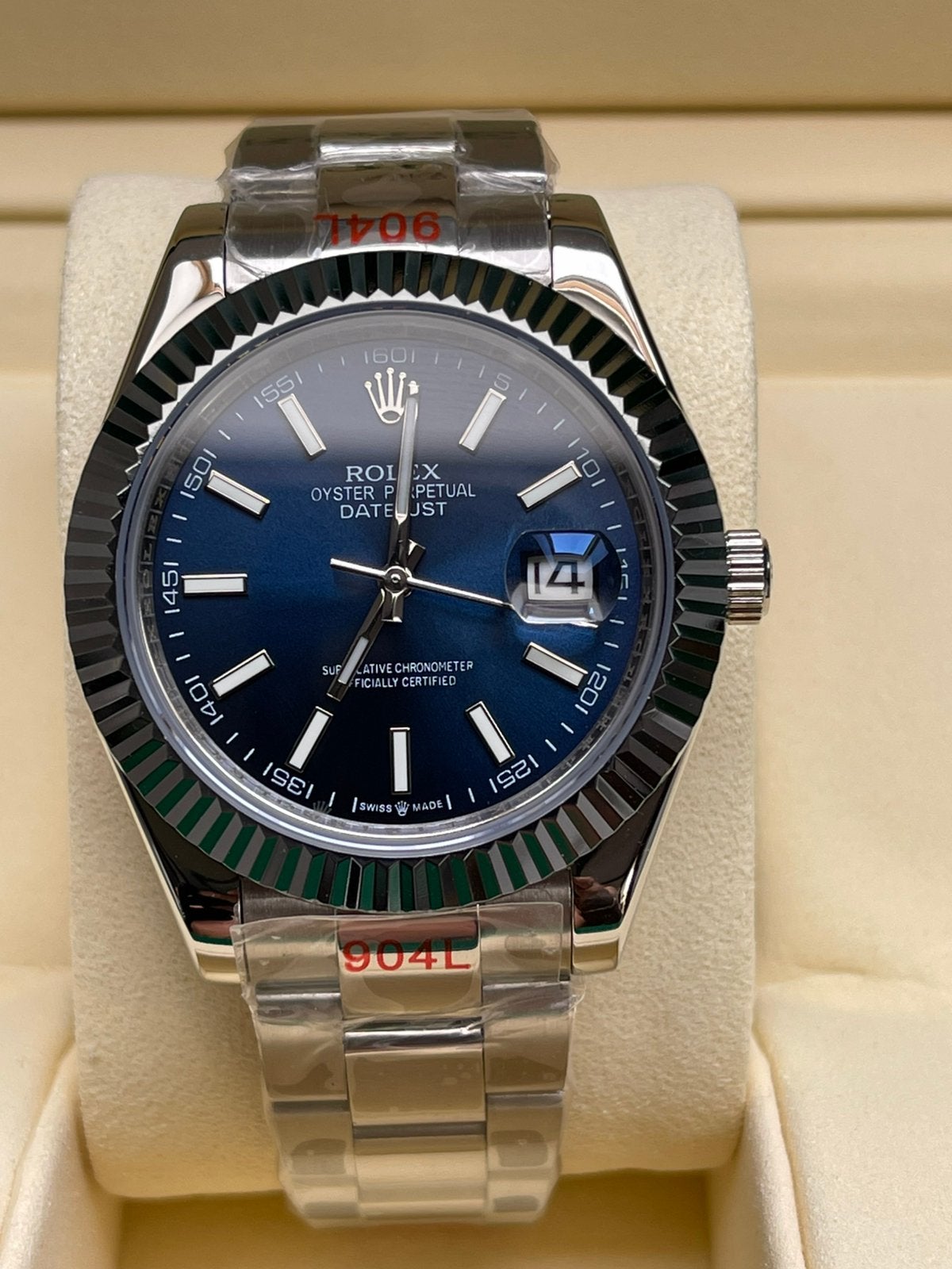 Rolex, Handtassen en Accessoires, Ophalen, Nieuw, Blauw