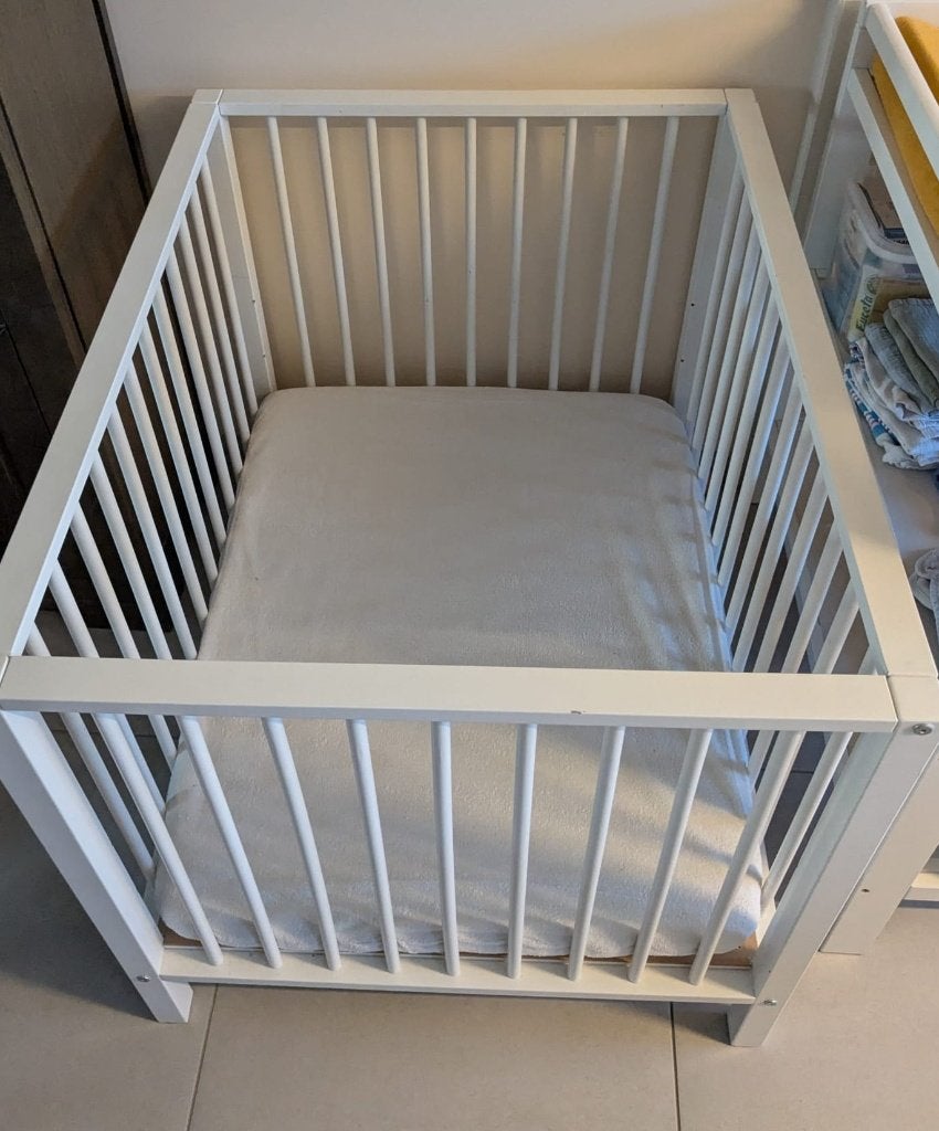Babypark, babybox, wit, met spijlen 80x100cm, Enlèvement, Comme neuf, Autres types