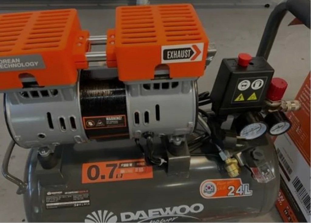 Nieuwe Daewoo compressor 24L, Bricolage & Construction, Compresseurs, Neuf, Moins de 25 litres, Enlèvement, 6 à 10 bars
