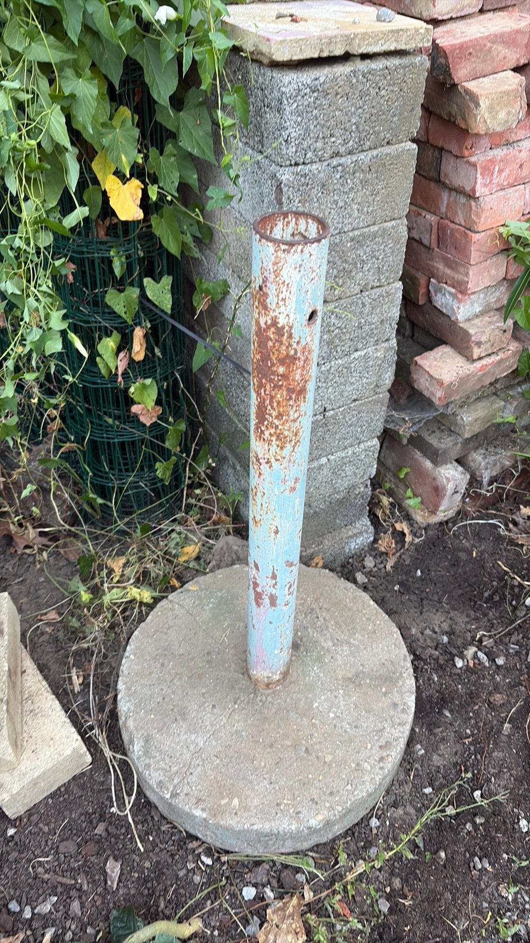 Betonnen voet, Tuin en Terras, Ophalen, Gebruikt