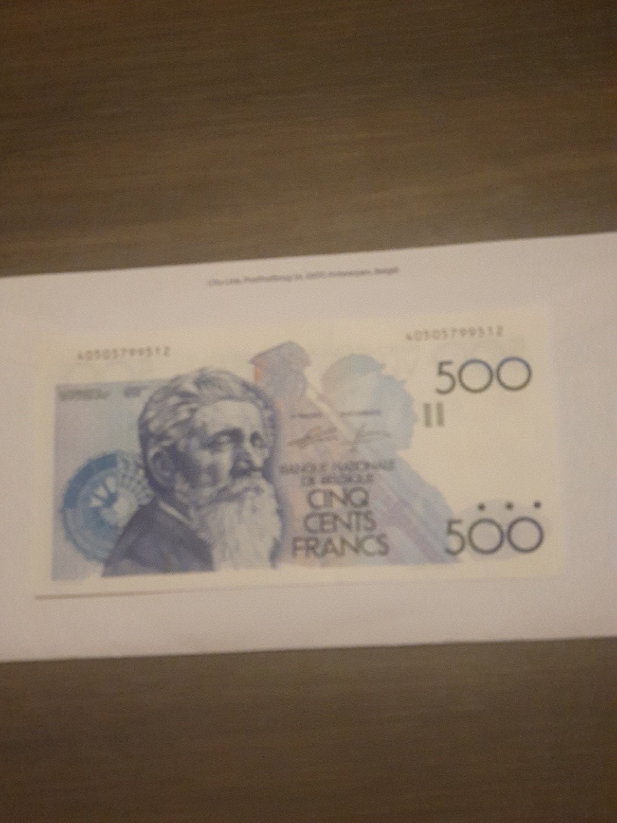 prachtig biljet van 500 bf type Meunier 1982-1998, Ophalen of Verzenden