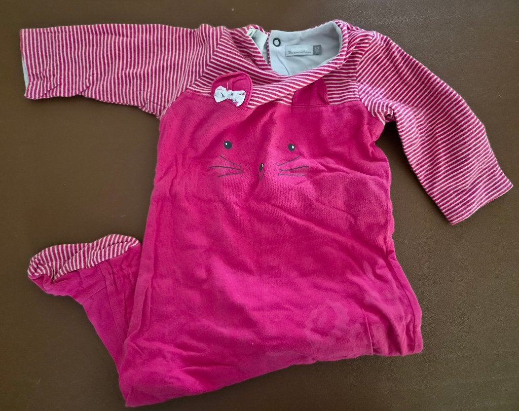 Lot 2 pyjamas d'hiver CATIMINI (12m) &ORCHESTRA velours (9m), Enfants & Bébés, Enlèvement, Comme neuf, Autres tailles