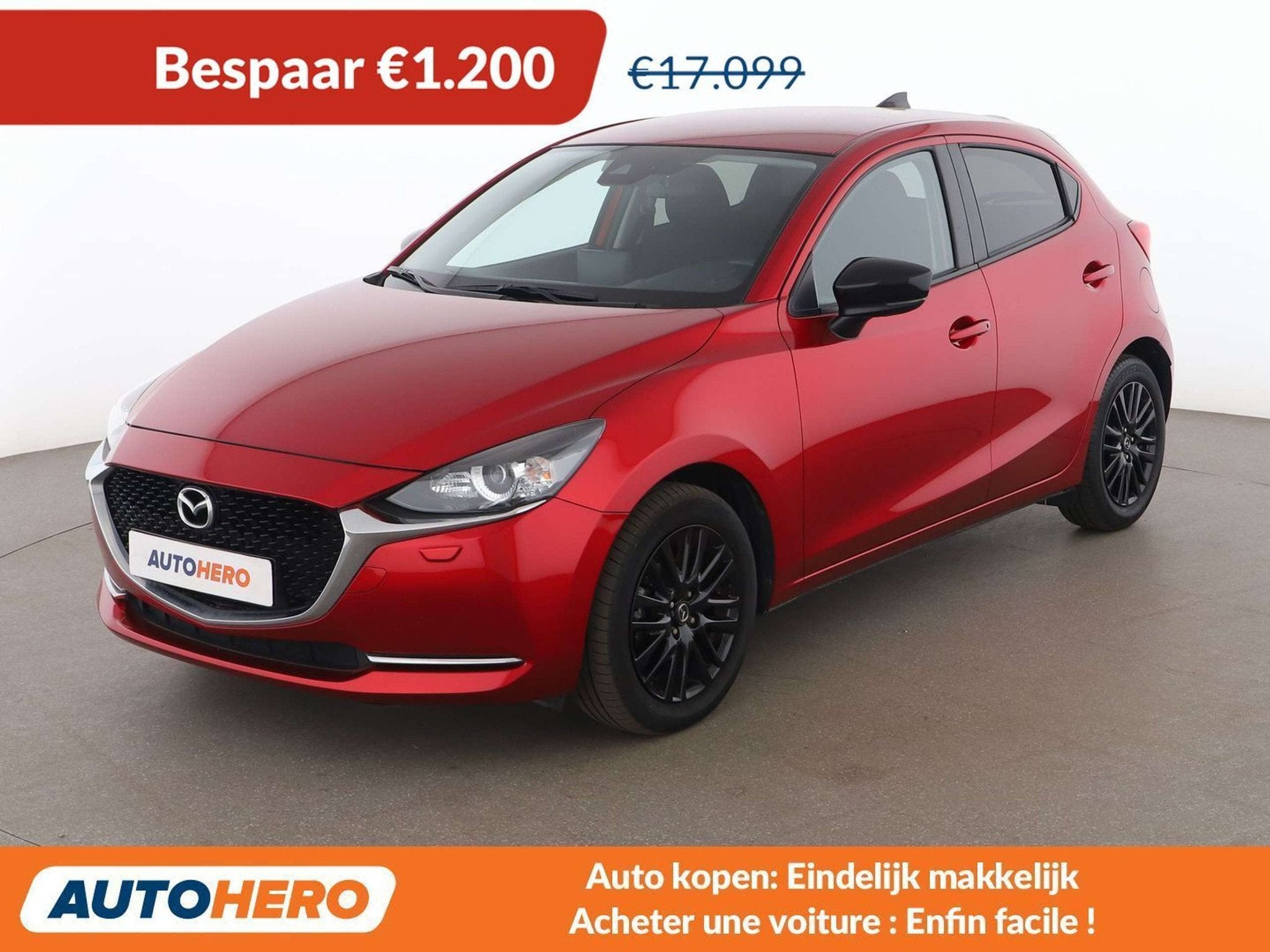 Mazda 2 1.5 e-Skyactiv-G Mild-Hybrid Homura, Rouge, 90 ch, Euro 6, 5 portes