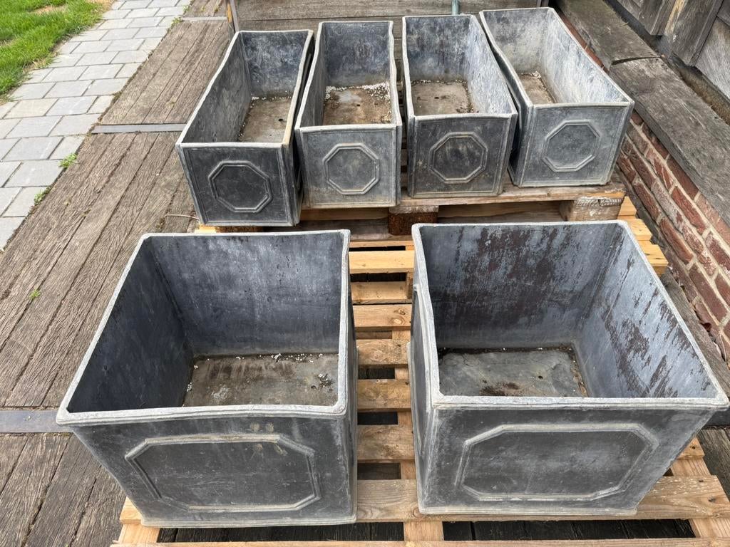 Loden antieke bloembakken, Ophalen, Gebruikt, X, Metaal