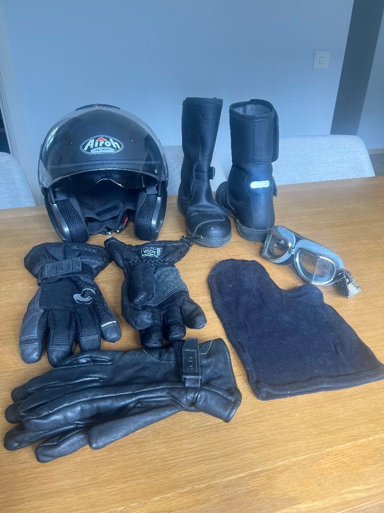 Casque, bottes, vêtements, Motoren, Kleding | Motorhelmen, M, Heren, Jethelm, Tweedehands
