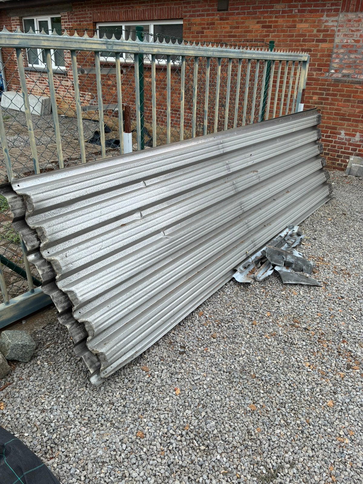 4 aluminium dakplaten (3,6m op 1m), Ophalen, Gebruikt