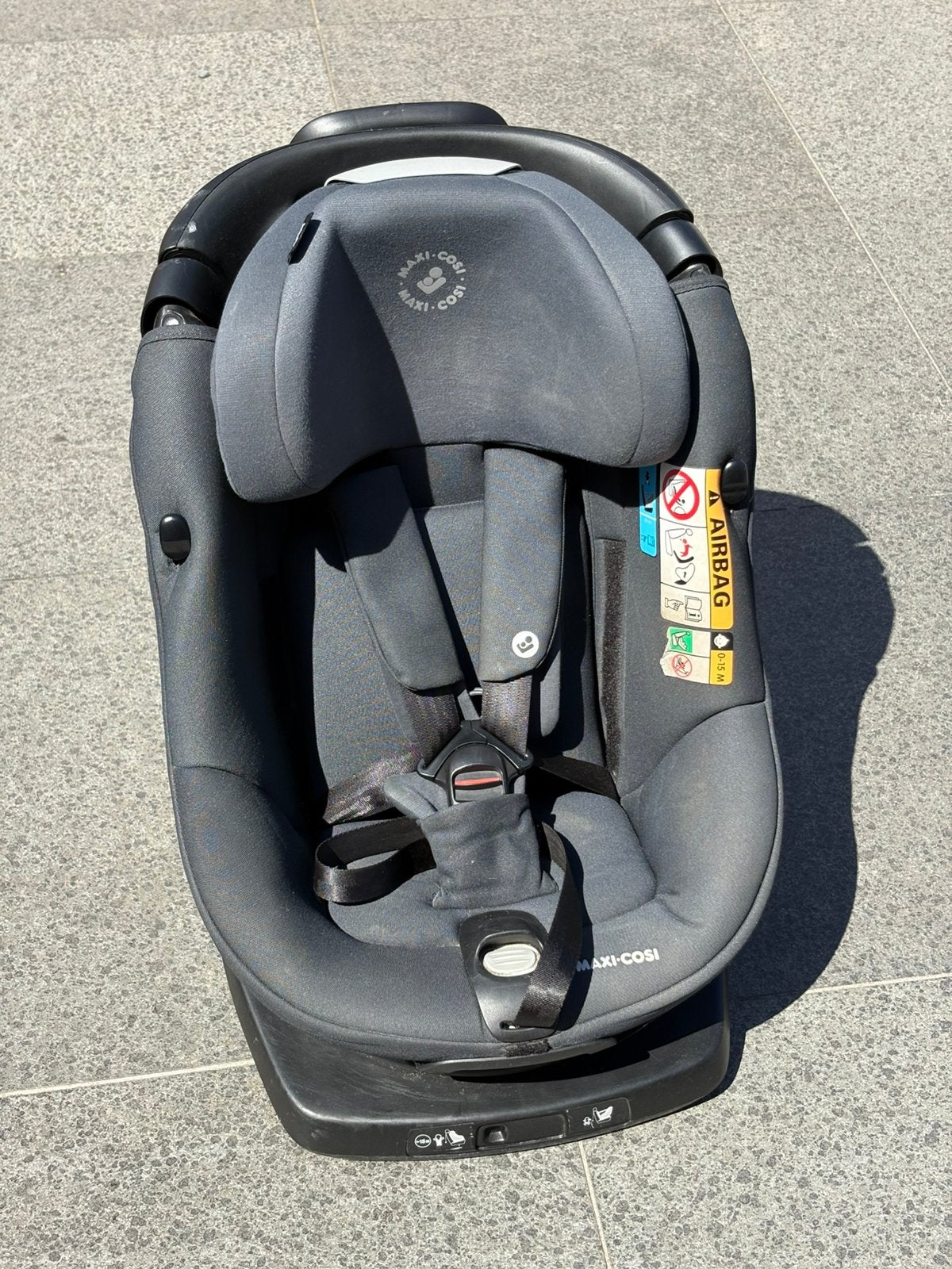 Maxi Cosi Axissfix 360 graden i-size - Authentic graphite, Kinderen en Baby's, Autostoeltjes, Ophalen, 0 t/m 18 kg, Slaapstand
