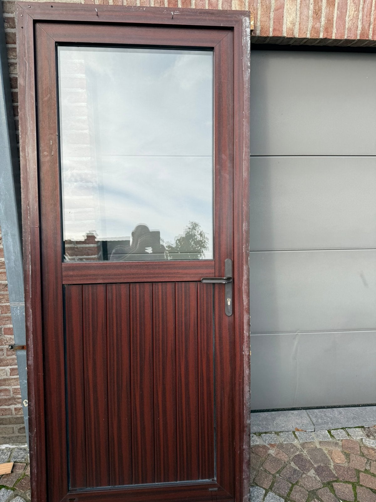 Porte extérieure en PVC, Enlèvement, Comme neuf