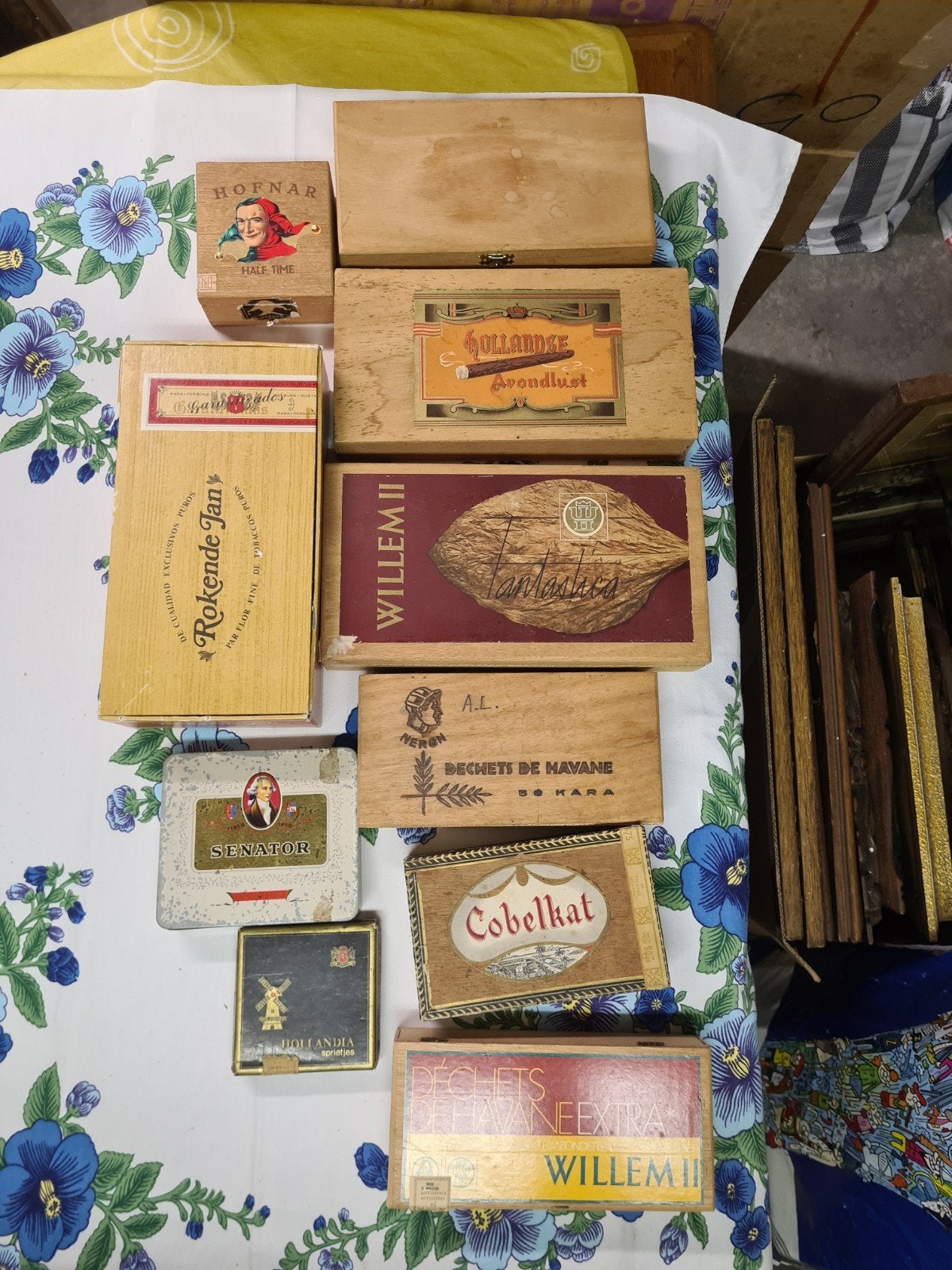 10 sigarendozen, Ophalen of Verzenden, Gebruikt, Tabaksdoos of Verpakking