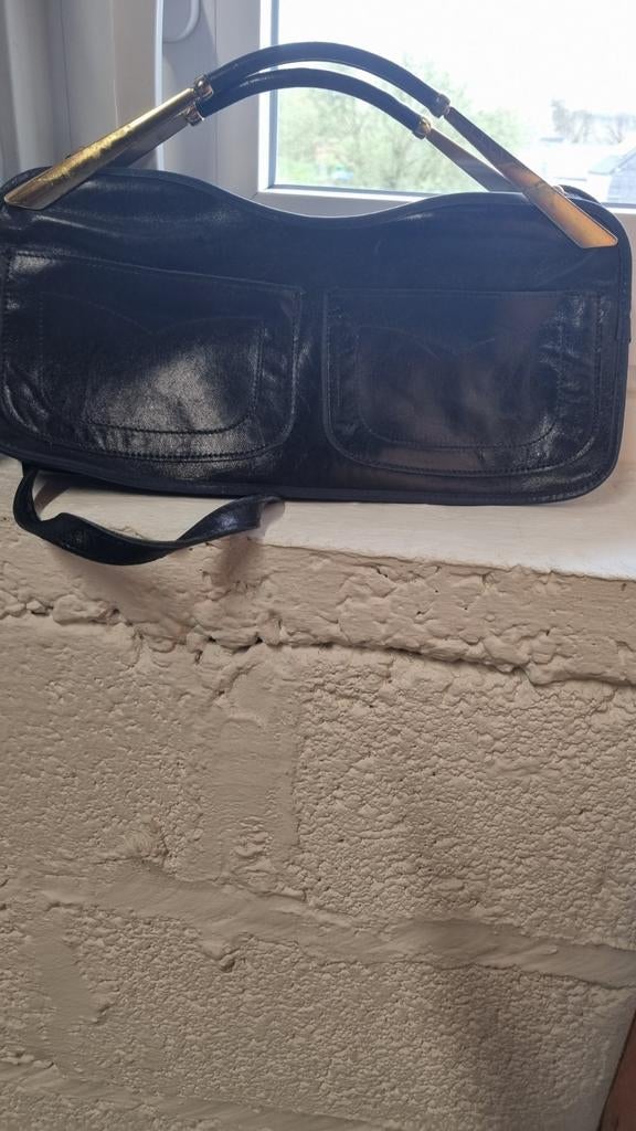 Pochette bleue foncée en cuir, Enlèvement ou Envoi