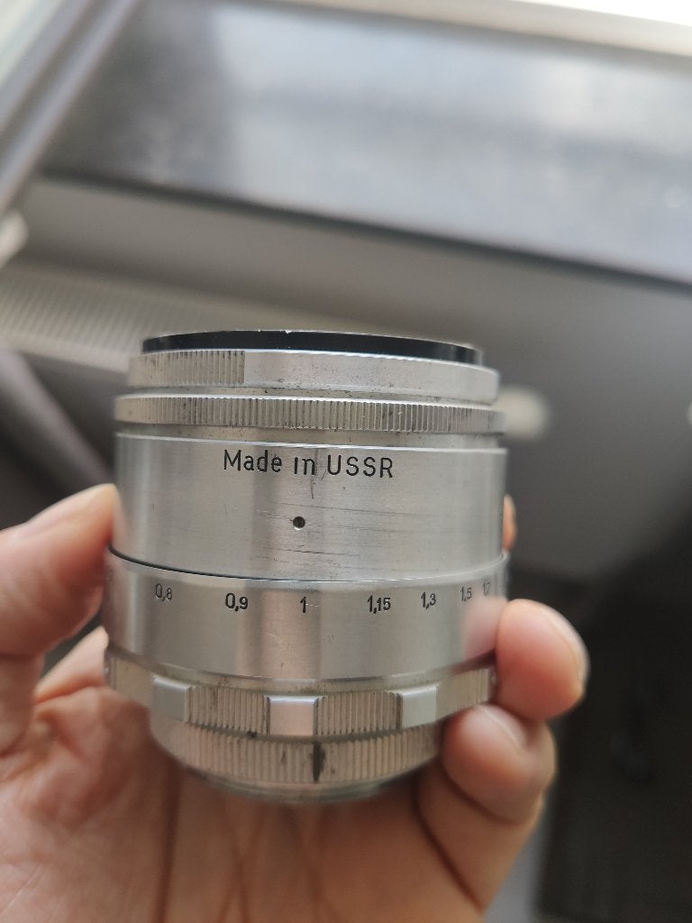 Helios 44 58mm Silver 8-pales M39 + Zenit 3M, TV, Hi-fi & Vidéo, Enlèvement, Utilisé, Reflex miroir, Autres Marques