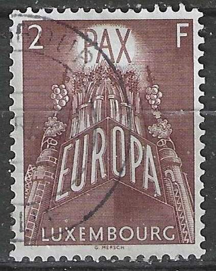 Luxemburg 1957 - Yvert 531 - Europa - Pax - 2 F. (ST), Verzenden, Luxemburg, Gestempeld