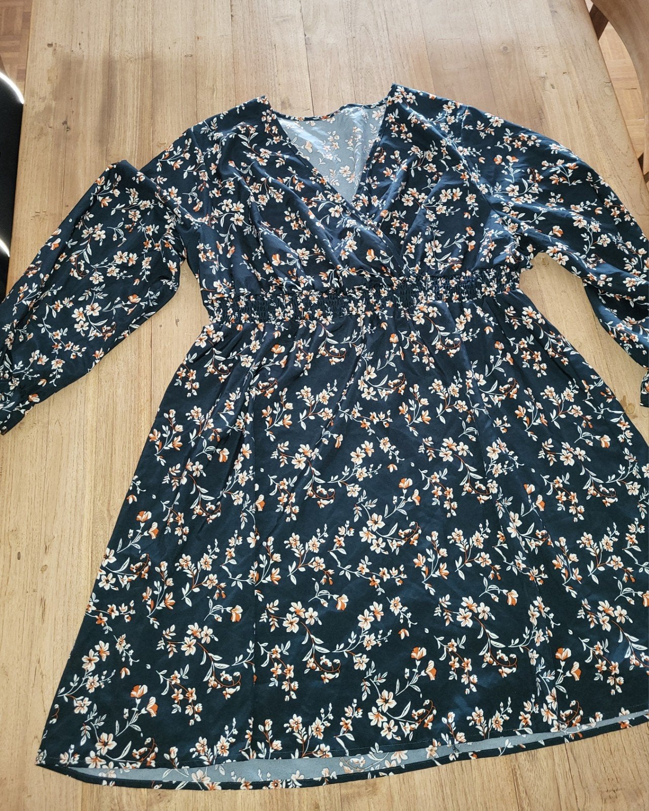 robe à fleurs vertes 3xl, Taille 46/48 (XL) ou plus grande, Au-dessus du genou, Comme neuf, Vert