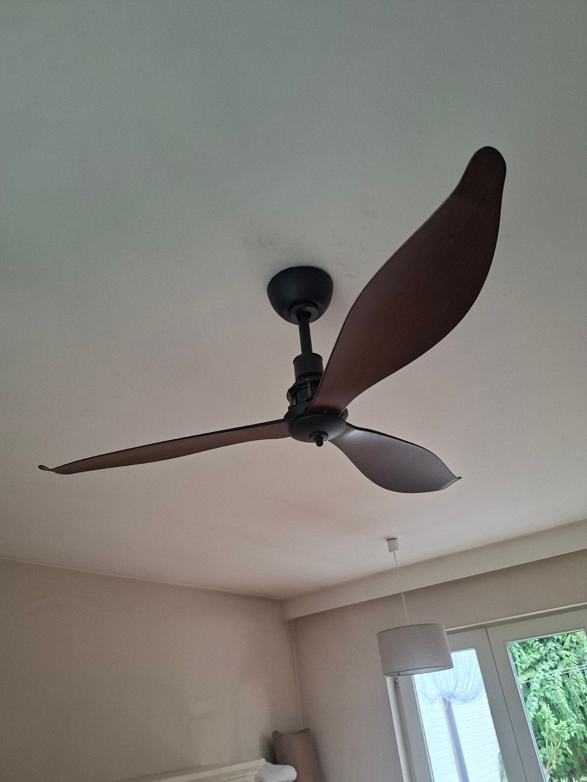 grote ventilator aan plafond ( 1j oud), Electroménager, Ventilateurs, Enlèvement, Ventilateur avec télécommande, Comme neuf, Ventilateur de plafond