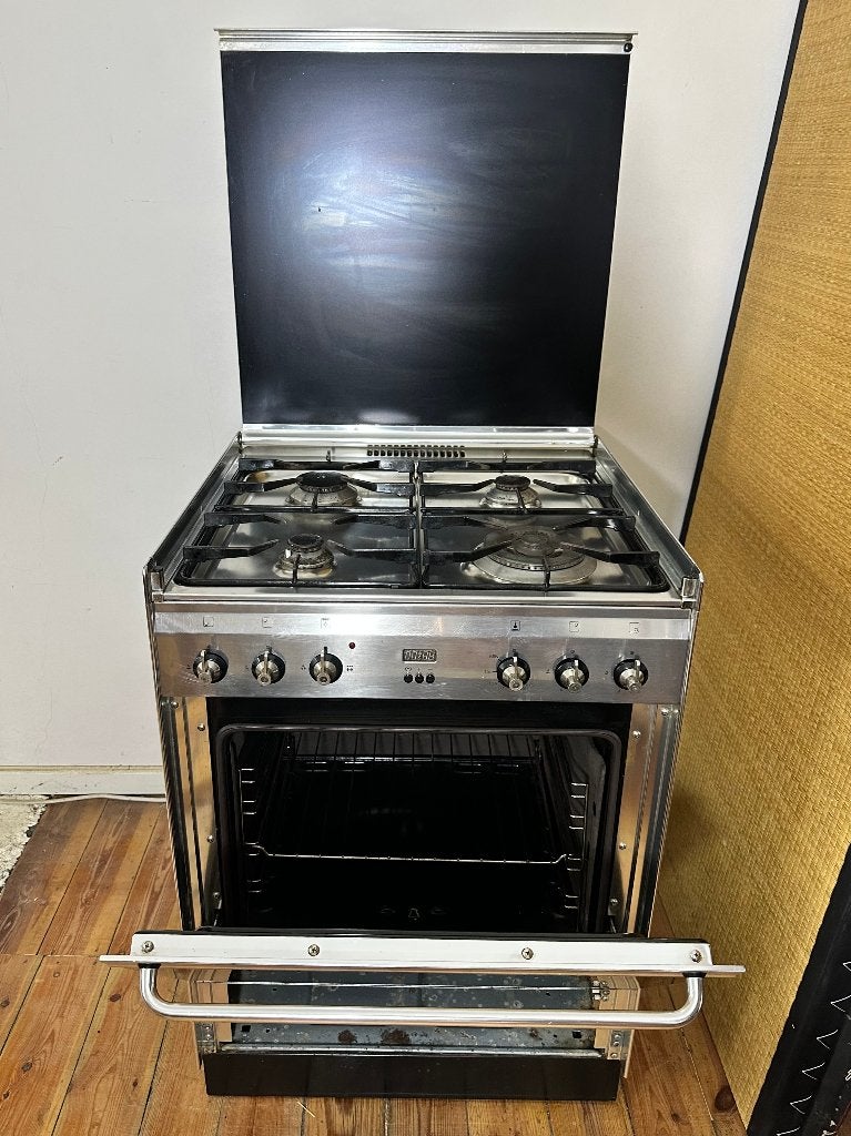 Cuisinière SMEG CE65GX inox – 4 feux gaz – four gaz + gril e, Electroménager, Gaz, 85 à 90 cm, 4 zones de cuisson, Enlèvement