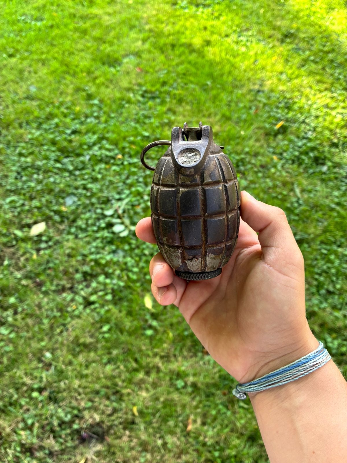 Grenade Anglaise MK1 N5 Ww1 « Mills Bomb », Enlèvement ou Envoi, Armée de terre, Douilles ou Pièces de fouille