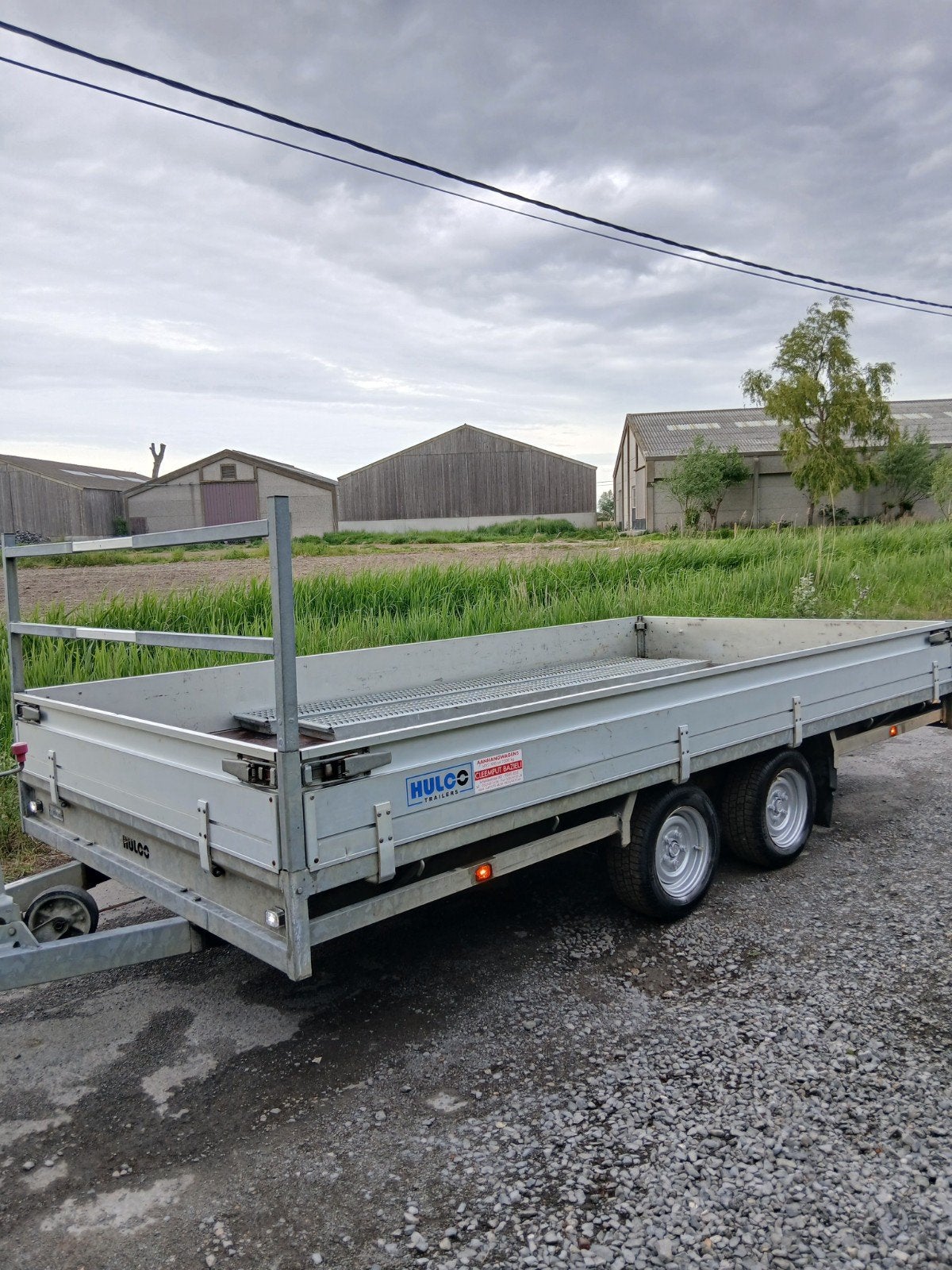 OFFRE : Remorque Hulco 3 tonnes 4x2 m blank approuvée, Enlèvement, Comme neuf